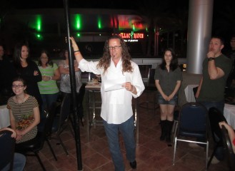 Emceeing the Trivia game