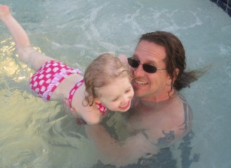 Daddy promised swimming