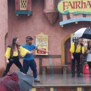 In the pouring rain...they did the entire show.